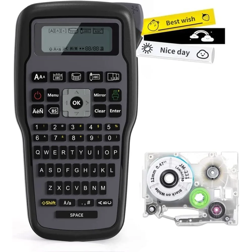 Mini Commercial Ribbon Portable Printing Machine Color E1000 Pro 3.5mm-12mm Handheld Industrial Heat Transfer Label Printer