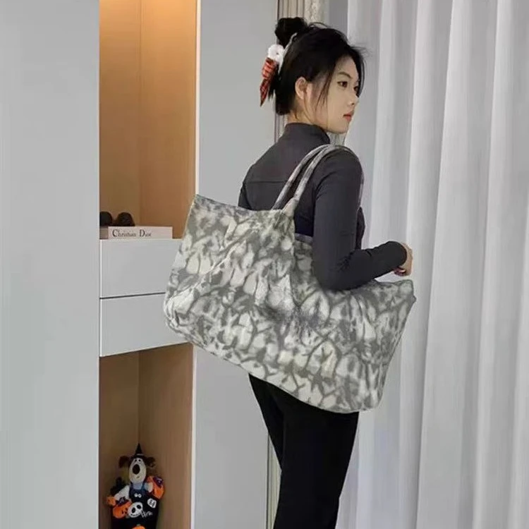 

lo Fitness Handbag Minimalist Large Capacity Bag for Sports Canvas Bag Unisex Shoulder Package Reusable Shopping Bags