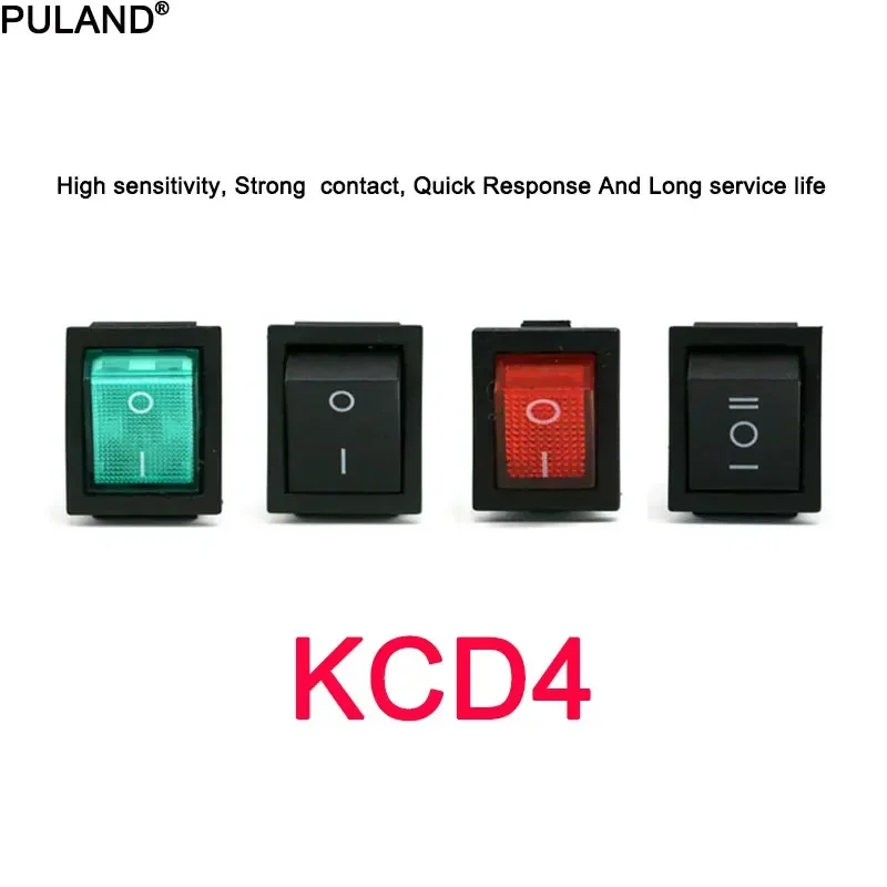 1/5pcs KCD4 Rocker Switch ON-OFF/ON 2/3 Position 4/6PIN Electrical equipment With Light Power Switch Switch 16A 250V/20A 125VAC