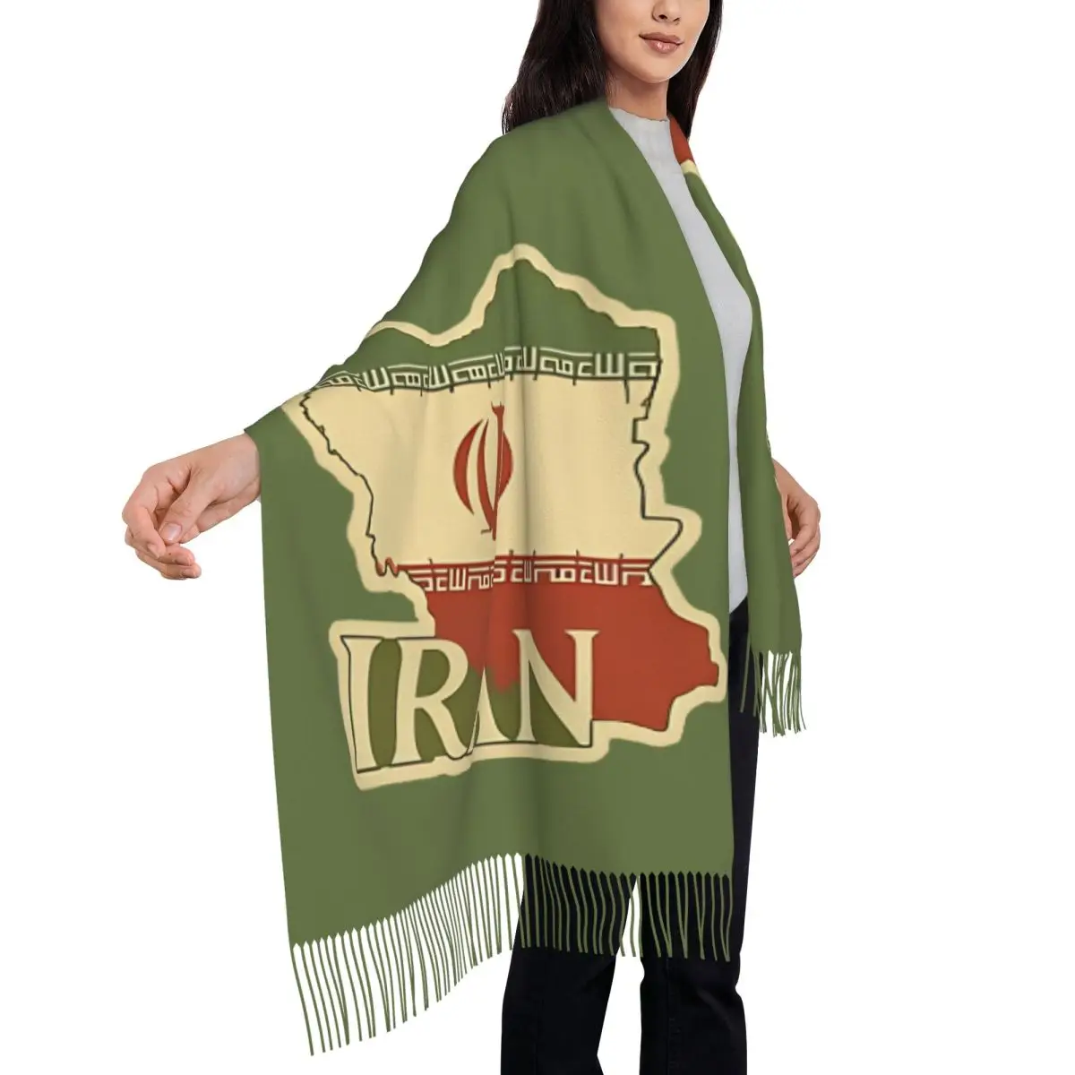 

Keep Warm Scarf Winter Iran Map Shawls Wrpas Custom DIY Foulard Ladies Luxury 2024 Large Scarves