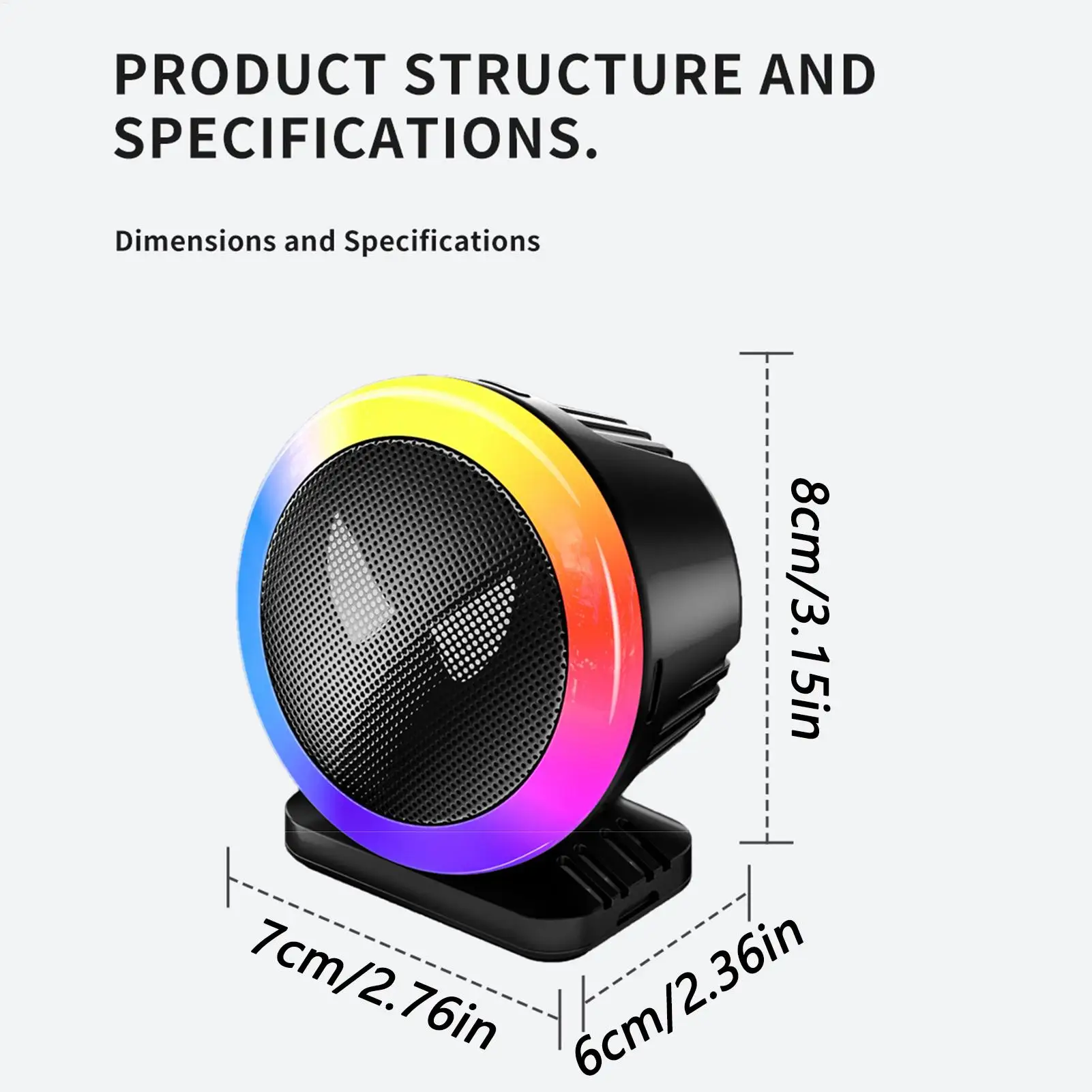 الصوت رد الفعل LED أضواء LED المتكلم RGB الإضاءة المحيطة إيقاع سيارة المحيطة ضوء الناشر ل DJ ستيريو سطح المكتب سيارة الطرف #6