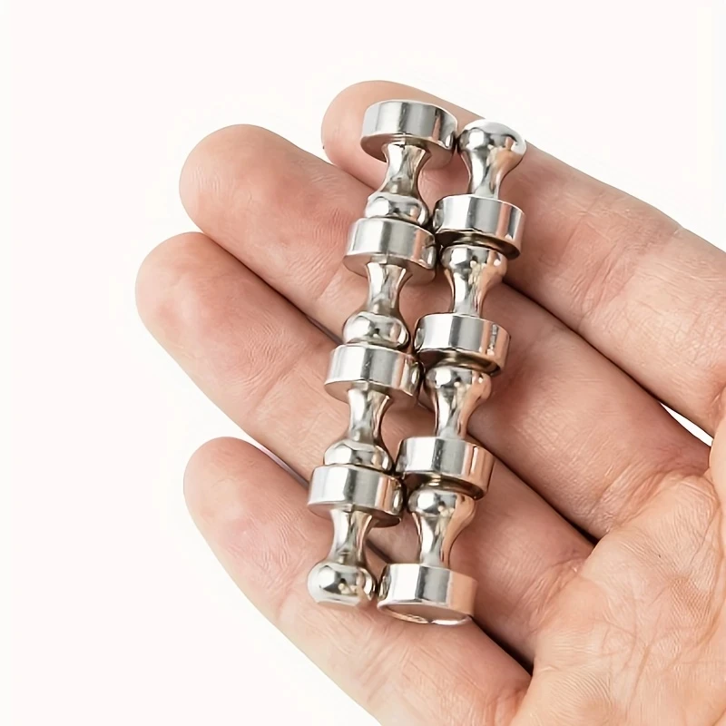 

Magnetic Metal Push Pin - Used for Iron Surfaces Such As Refrigerators/whiteboards/offices/warehouses, Colored Magnets-10pcs