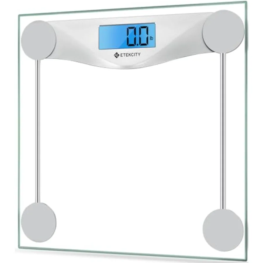 

Digital Body Weight Bathroom Scale, Large LCD Backlight Display, High Precision Measurements, 6mm Tempered Glass, 400 Pounds