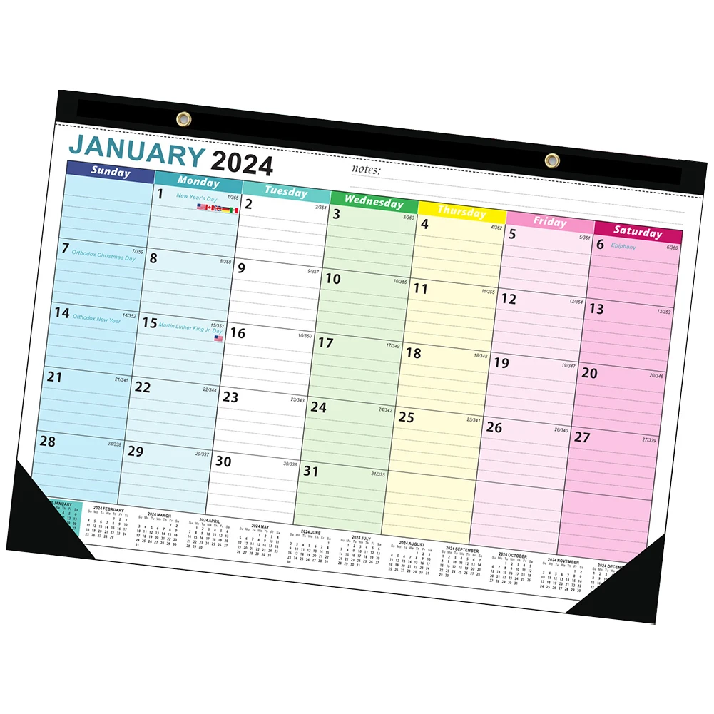 2024-2025 Desk Calendar Desktop Planning Calendar Jan 2024 - Jun 2025 To-do List & Notes Ruled Block for Planning Or Organizing