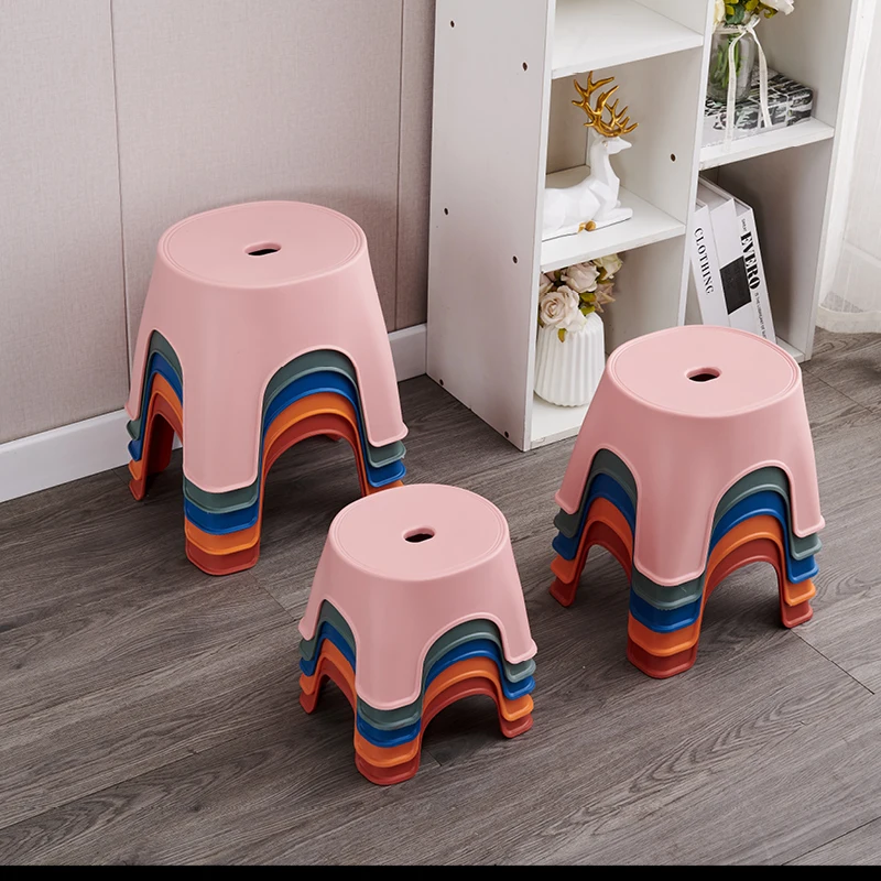 

Household low stools, bathroom stools, plastic small stools, children's small benches, stepping stools, thickened rubber stools