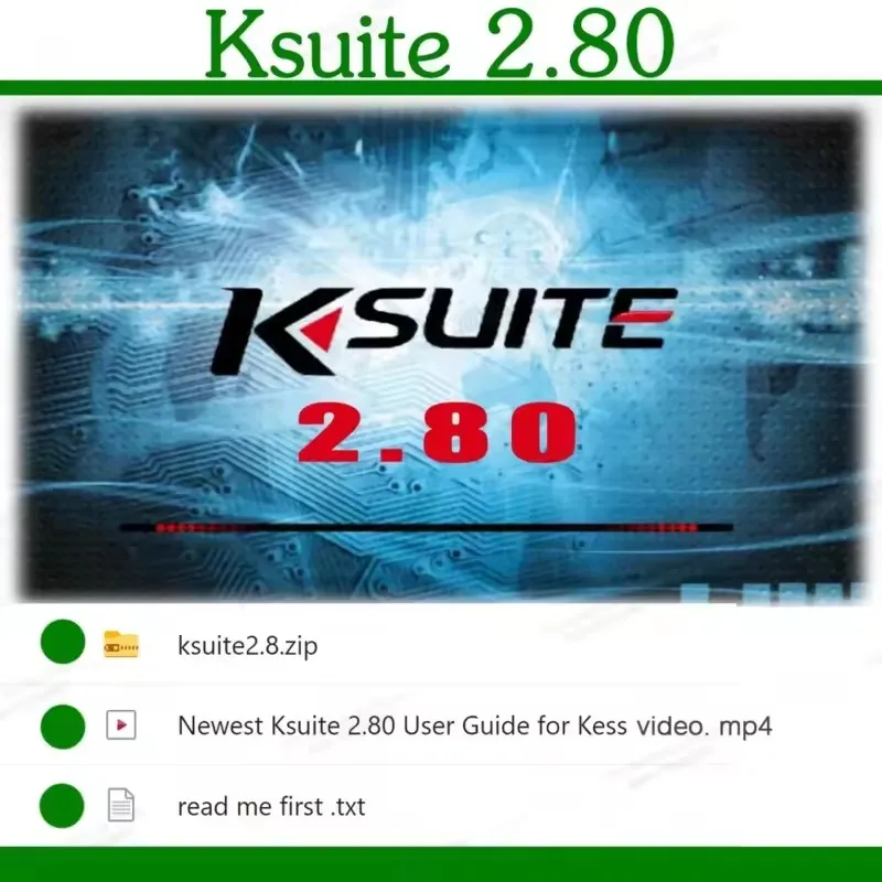 Newest software Ksuite 2.80 work with K E S S V2 V5.017 RSA Error Unlock Corrected for Car Truck Bike Tractros EU Version