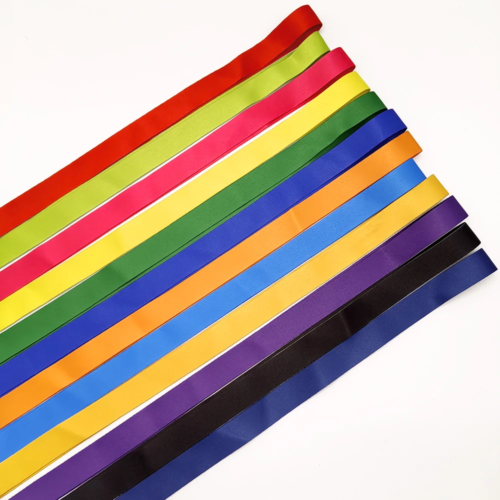 10 Pcs/lot Custom Logo Lanyard Black Metal Hook Colored Separable Smooth Material Neck Rope Keychain Personal Printing Landyard