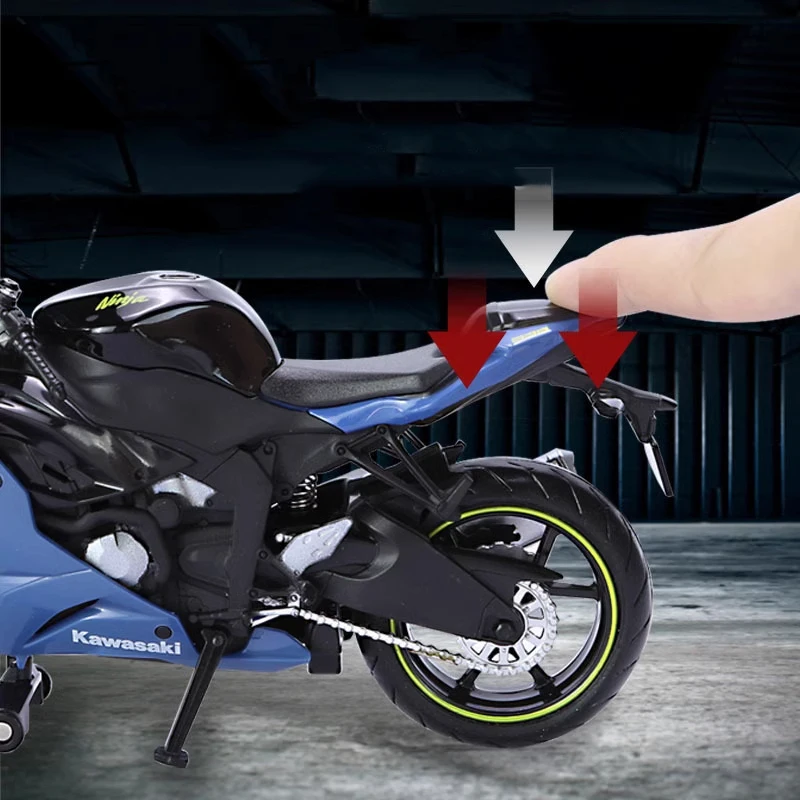 1:12 Ninja ZX-6R Alloy Motorcycle Diecast Model Super Sport Car Simulation Design Toy Pull Back Kid Gifts Collect  Fast Furious