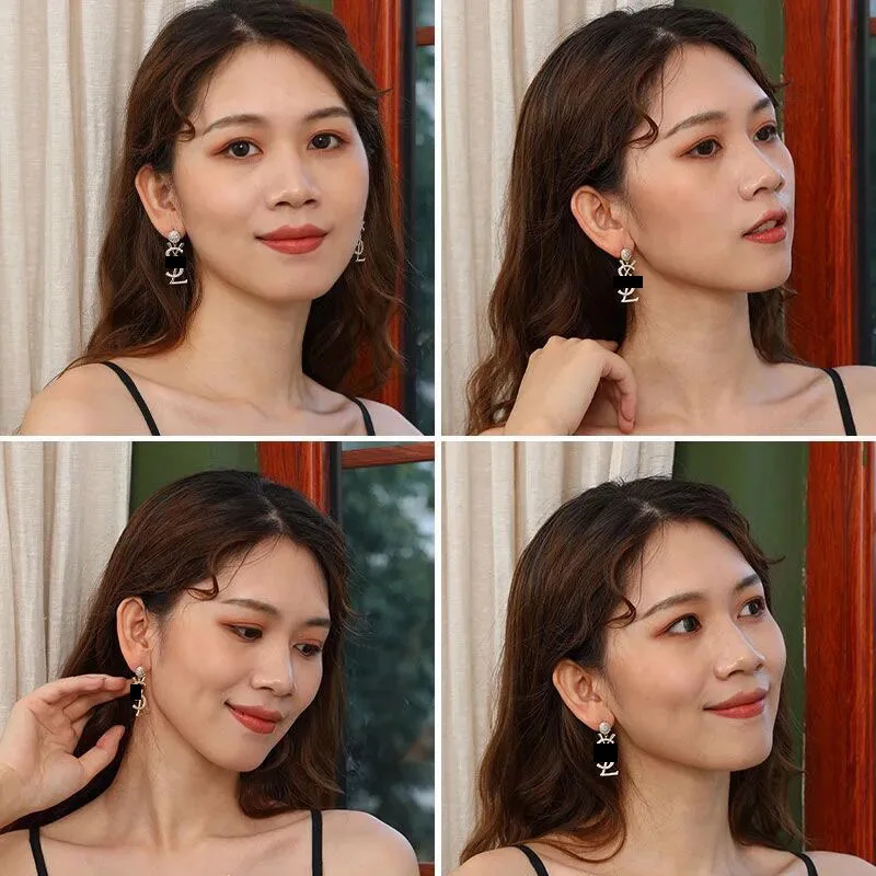 S925 الفضة إبرة الفتيات الأقراط الجميلة الخفيفة الفاخرة المعادن اللؤلؤ زهرة المجوهرات اليابانية والكورية الأكثر مبيعا #4