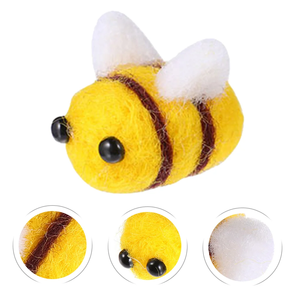 25 Pcs Wool Felt Bee Honey Box Jar Bottle Pot Sensory Tent Craft Mini Plush Bees DIY Crafts