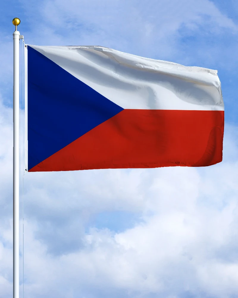 Arazzo Con Banner Stampato In Poliestere Con Bandiera Dell'emblema Praga Praha Da 3×5 Piedi Per La Decorazione-image