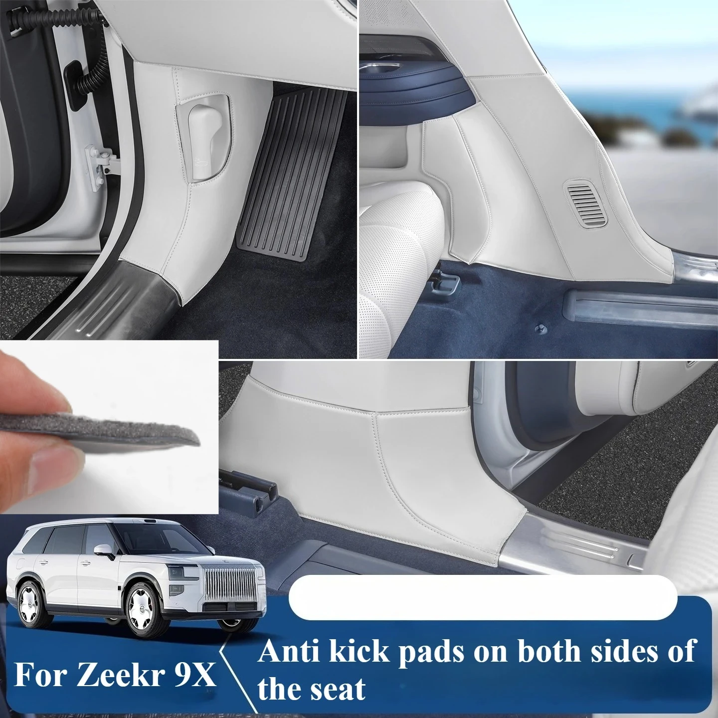 For Zeekr 9X A+B+C pillar antikick pad leather protective stickeranti fouling and wear-resistant interiormodification accessorie