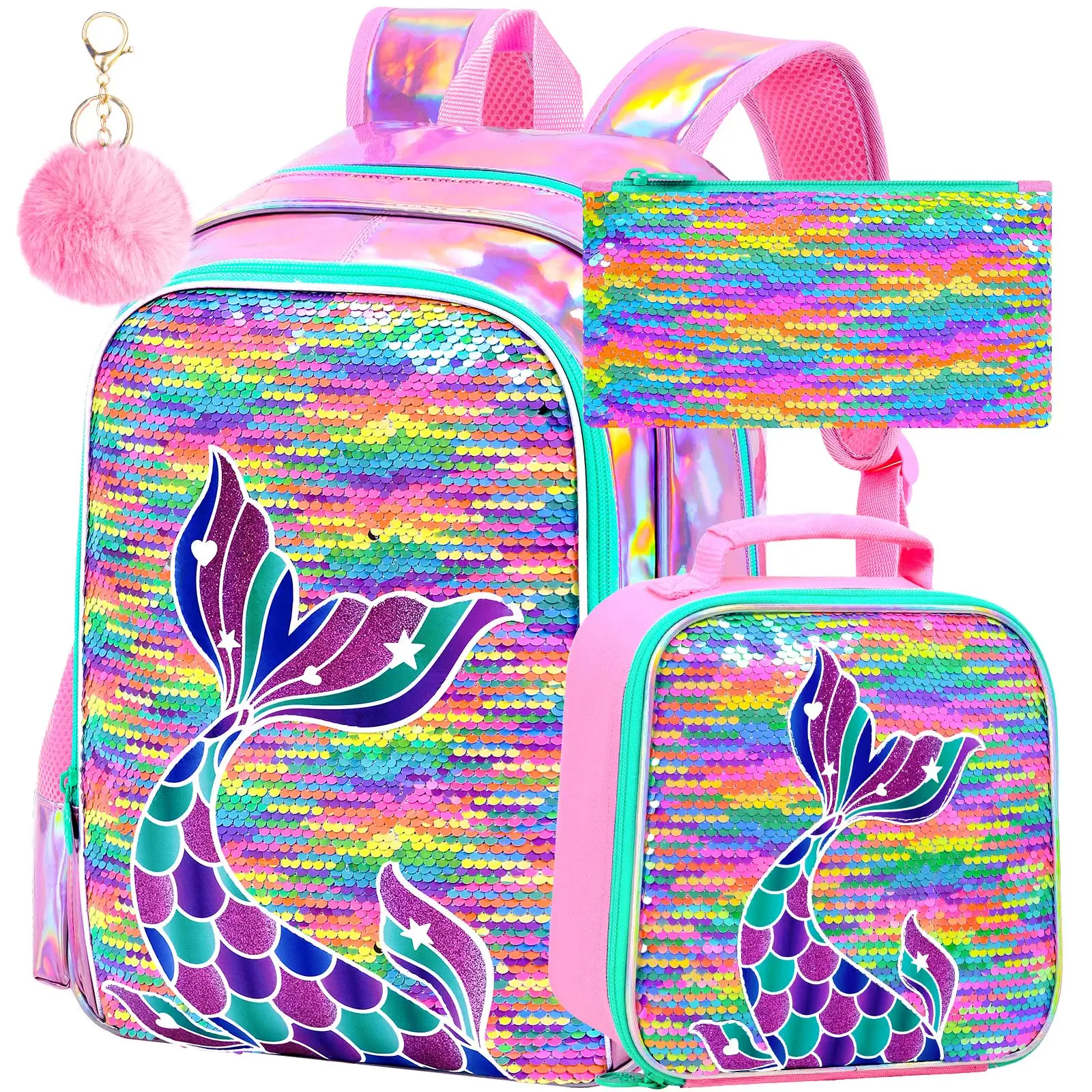 ensemble-de-3-sacs-a-dos-sirene-a-paillettes-pour-filles-sac-d'ecole-a-paillettes-arc-en-ciel-avec-boite-a-lunch-et-trousse-a-crayons-sac-a-dos-rose-pour-enfants