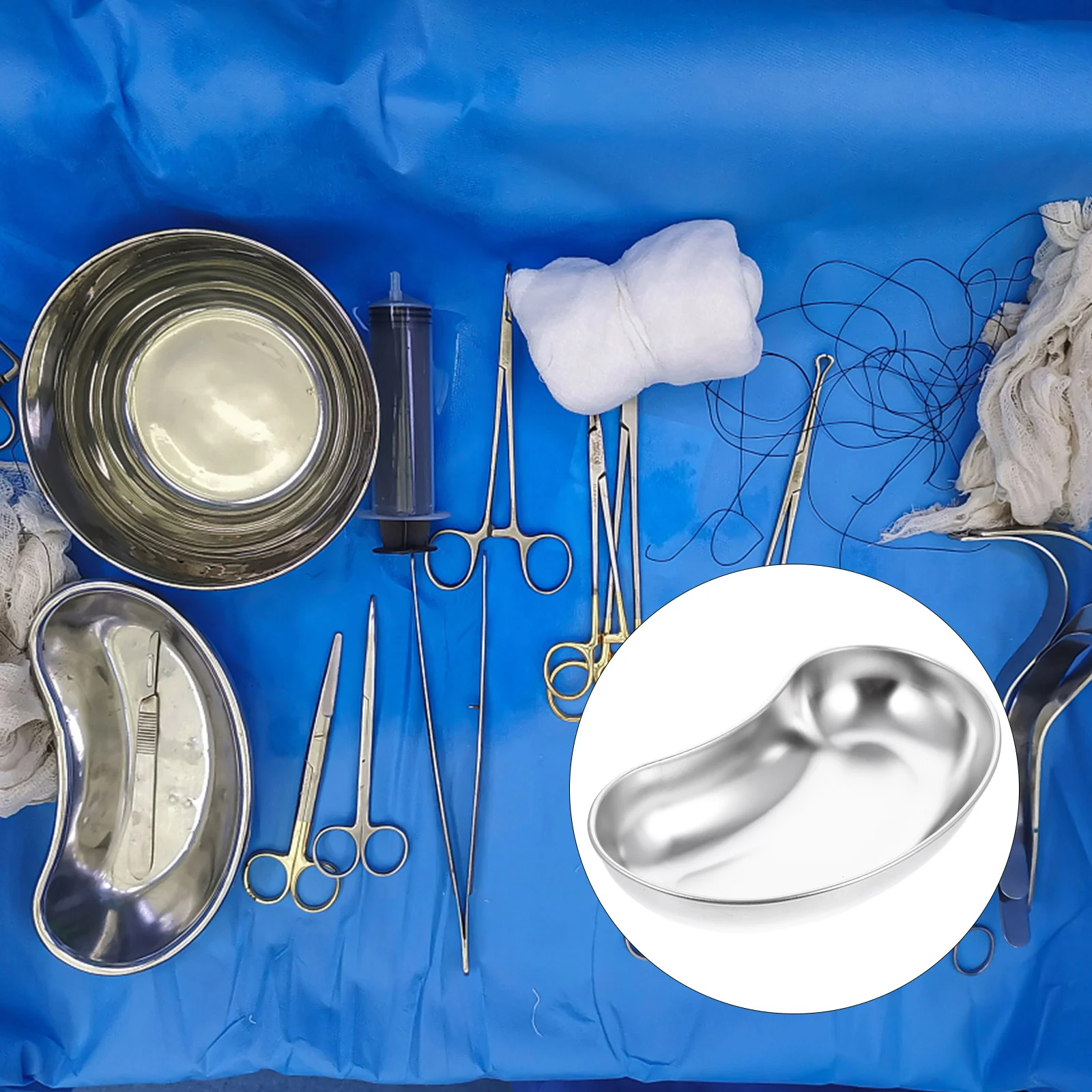 

Laboratory Tray Equipment Stainless Steel Curved Disc Kidney Tool Clinical Instrument Trays