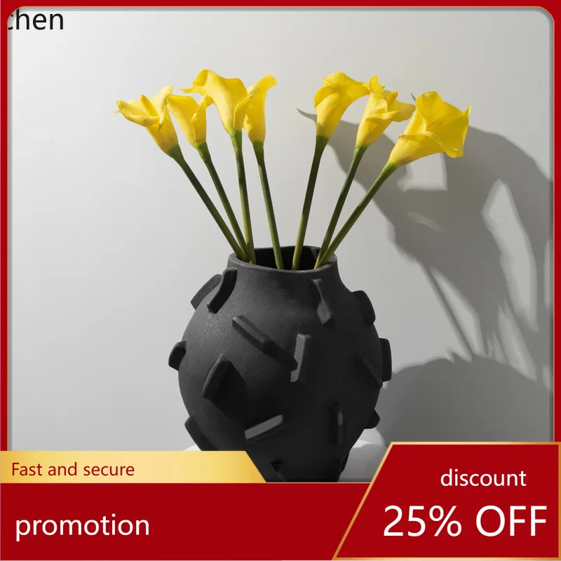 HT Simple Model Room Modern Abstract Ceramic Vase TV Cabinet Decoration Sales Office Soft Decoration