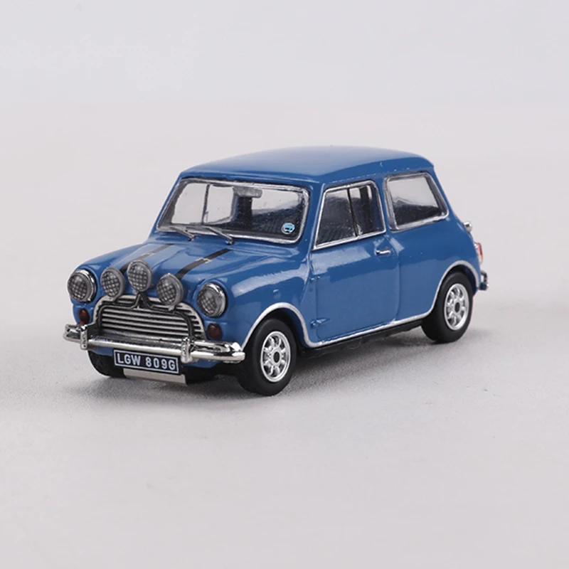 GCD 1:64 Austin Mini Cooper S White/Blue/Red Alloy Model Car