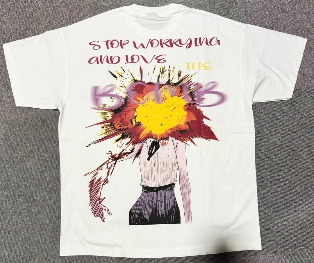 Chainsaw Man Reze Movie Arc Floral Y2K Aesthetics Grafik-T-Shirt aus Baumwolle für Herren und Damen, Streetwear-T-Shirt – Detail 5