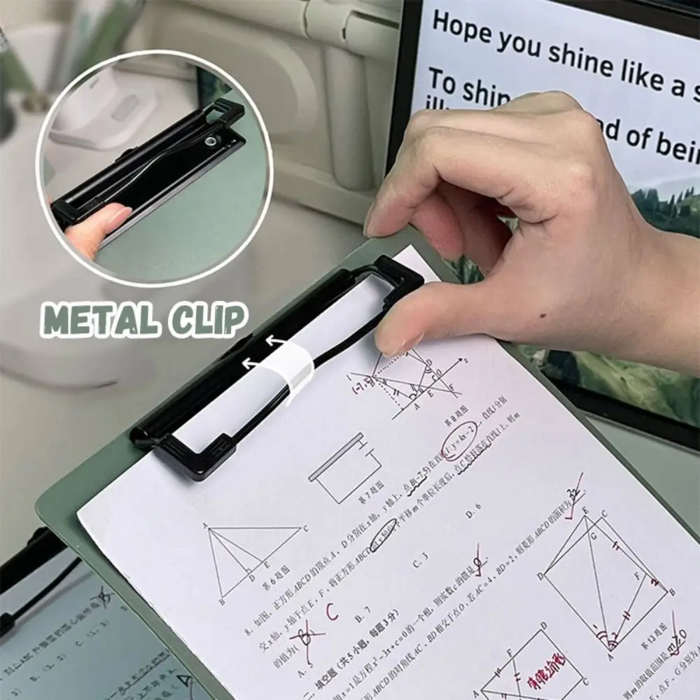 Simple Gradient Color File Folder Vertical A4/A5 Clipboard Hangable Storage Thickened Writing Splint Gift/Prize