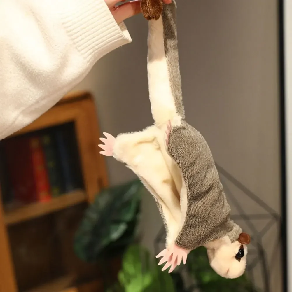 New Super Cool Flyling Sugar Glider Plush Toys Cozy Soft Flying Squirrel Toys Cute Hand Center Pets Funny Gift To Kids