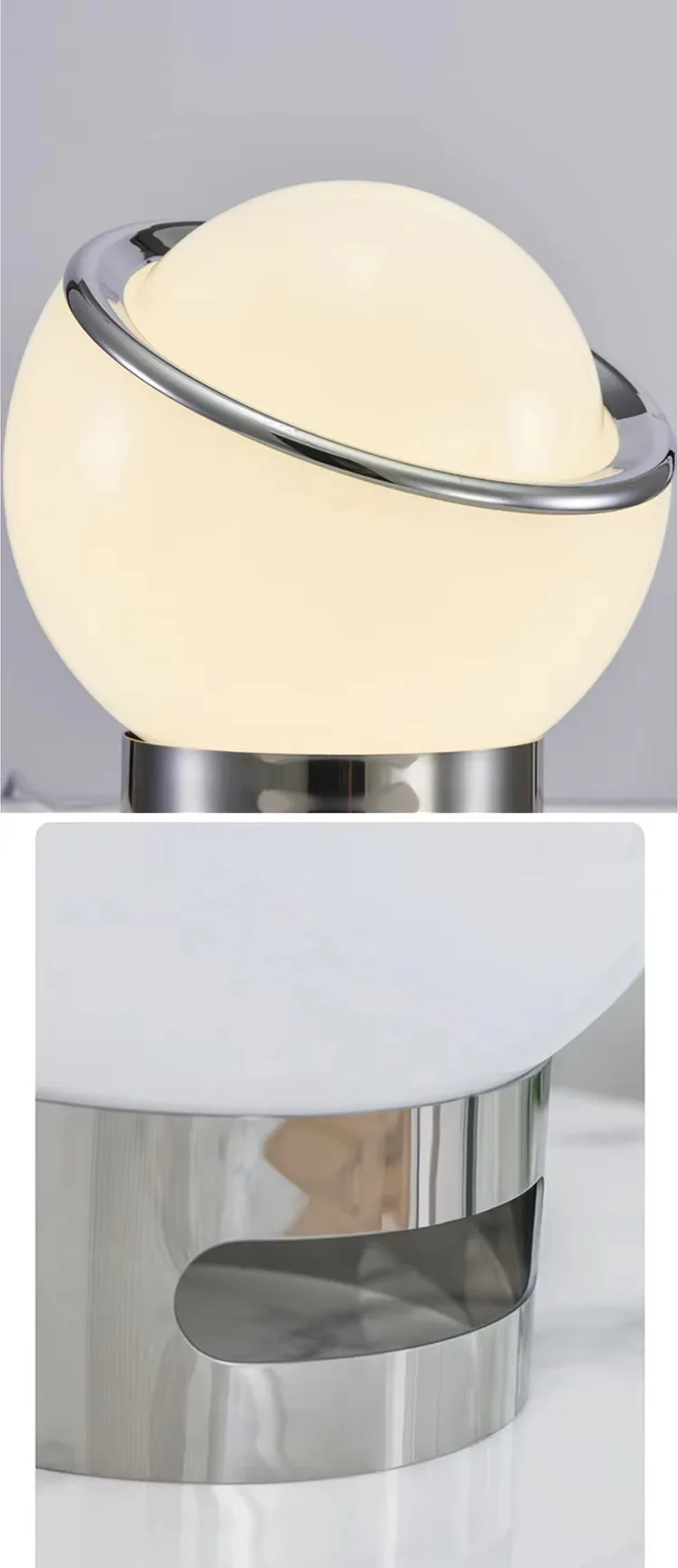 Medieval Century Protein Glass Table Lamp Bedroom Bedside Restaurant Bar Creative Decoration Atmosphere Lamp Simple Art