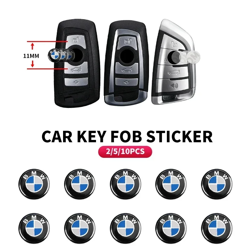 11/14mm Aluminum Car Remote Key Sticker Emblem Auto Accessories For BMW Performance E46 E60 E70 E39 E36 E87 E92 F30 F10 E90 F20