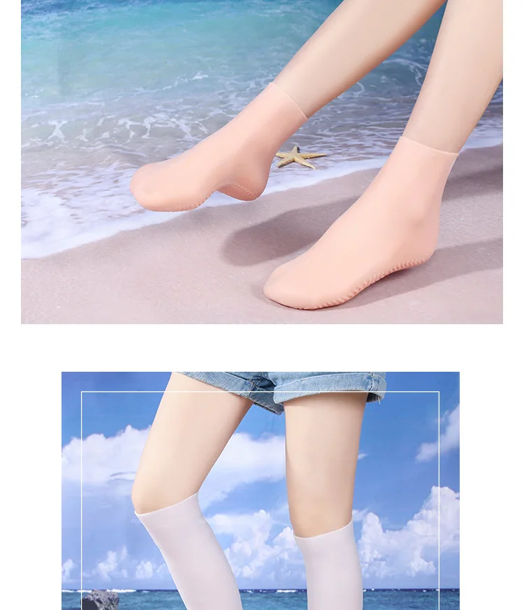 Wassersocken, Silikon-Neoprenanzug-Socken für Schwimmflossen, Froschschuhe, Flossen, rutschfest, weiches Material, Strand, Schnorcheln, Tauchsocken – Detail 19