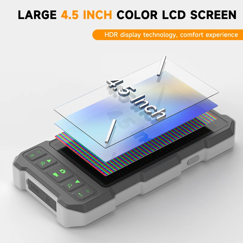 كاميرا الأذن البصرية 4.5 ''IPS شاشة USB فيديو الأذن المنتقى HD1080P 3.9 مللي متر الرقمية الأذن العصي 6LED المنظار الأذن ملعقة الأذن إزالة الشمع #3