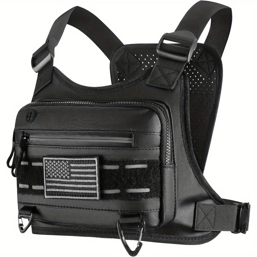 Tactical Running Vest - Waterproof Anti-Theft Chest Bag, Running Vest Bag with Adjustable Shoulder Straps