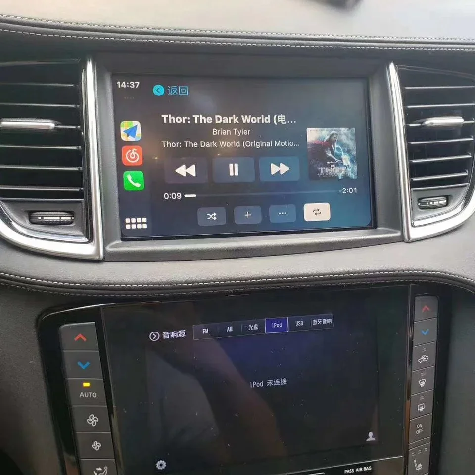 2026 AZTON أندرويد مرآة ربط Airplay CarPlay أندرويد السيارات التحديثية لإنفينيتي Q50 Q60 Q50L QX50 سيارة OEM شاشة مزدوجة