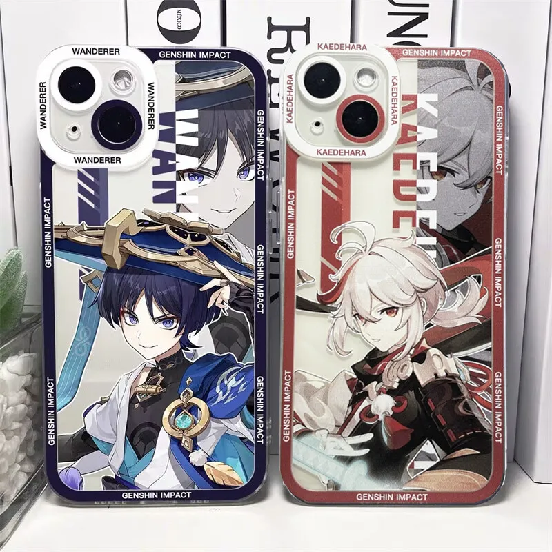 Genshin Impact Case für iPhone 11 12 13 14 15 Pro Max Mini 6 6s 7 8 plus xr xs max x Xiao Zhongli Wanderer Alhaitham Cover