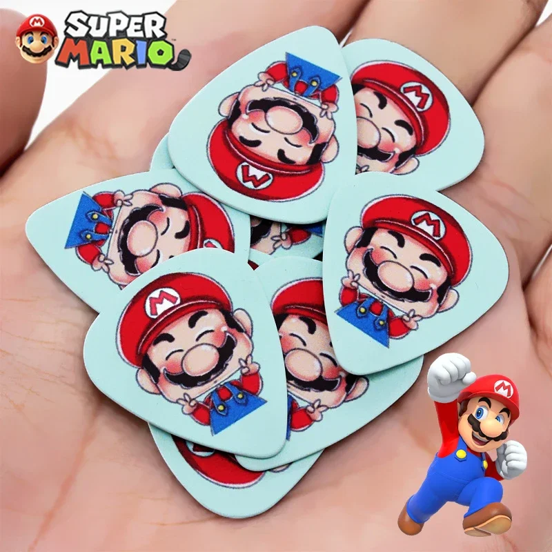 10PCS Super Mario Bros Guitar Picks Accessories Acoustic Music Picks Plectrum 0.46/0.71/1.0MM Thickness Electric Bass Parts