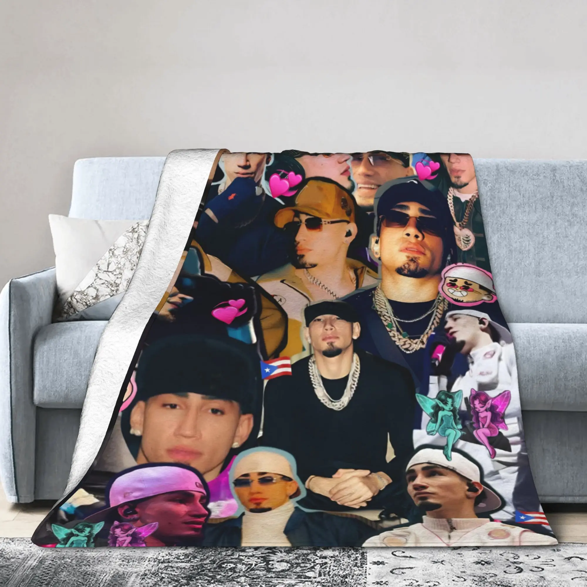 Omar Courtz Singer Fleece Throw Blanket  Blanket for Bed Outdoor Warm Bed Rug