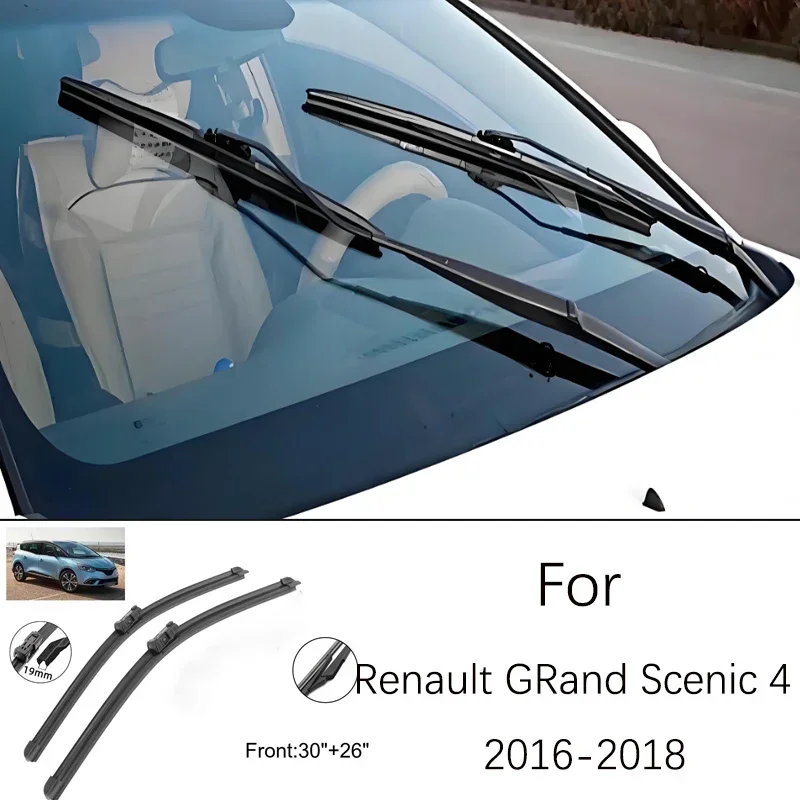 For Renault GRand Scenic 4 2016-2018 2016 2017 2018 Windshield Wiper 30 26 Inches Rubber Front Wiper Blade Accessories