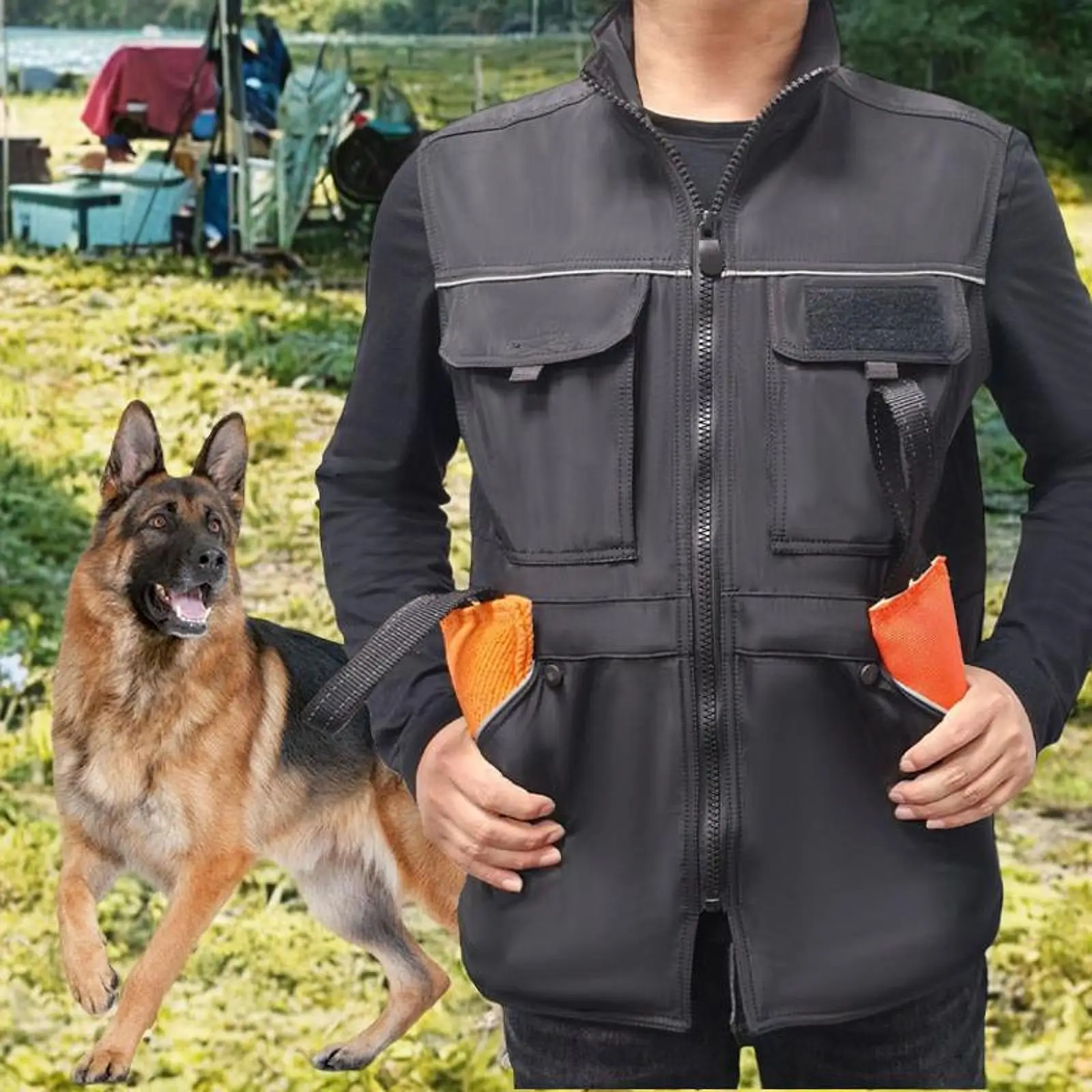 Dog Training Vest Fishing Vest Protective Clothes Dog Trainer Clothes for Small Medium Large Pet Agility Obedience Training