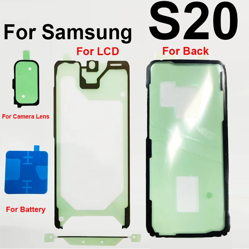 Full Set Waterproof Adhesive For Samsung S8 S9 S10 S20 S21 S22 Plus Ultra S21FE LCD Screen Back Battery Cover Sticker Tape Glue