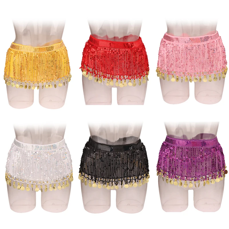 Chaîne de taille de danse du ventre, style Boho, ceinture à pampilles à paillettes, écharpe de hanche de danse indienne, Costumes de spectacle de danse Jazz avec paillettes pendantes