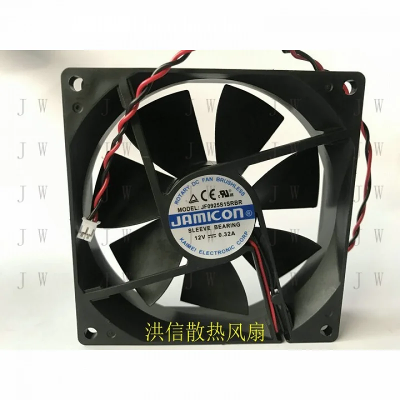

W FOR JAMICON 9025 JF0925S1SRBR DC12V 0.32A 9cm Cooling Fan