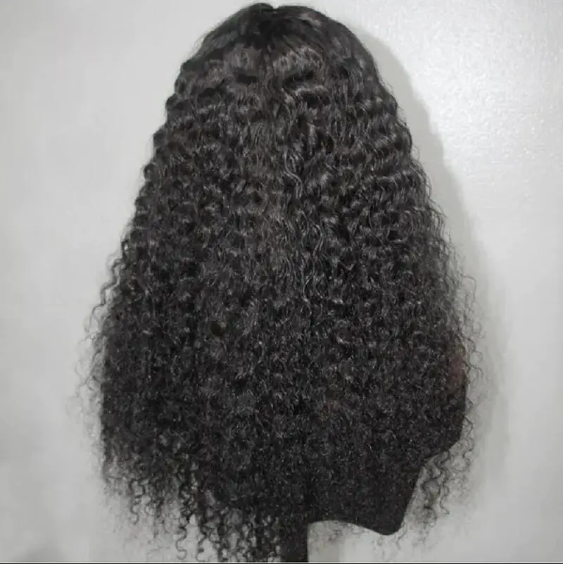 Peruca dianteira longa e encaracolada para mulheres negras, peruca pré-arrancada, cabelo natural do bebê, perucas diárias de renda frontal, 180 Densidade, 26 in