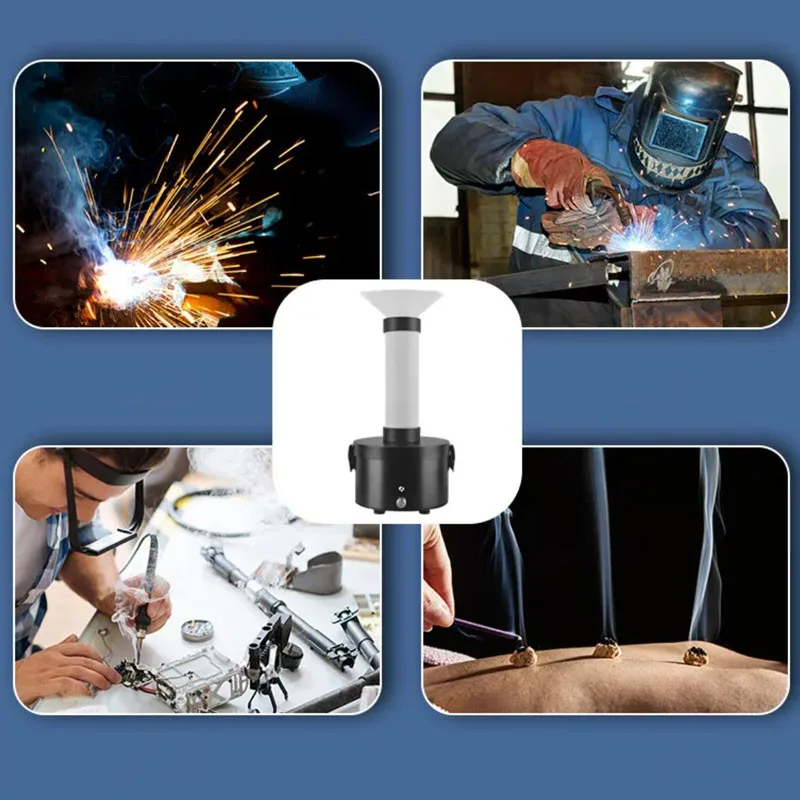 

Mini Desktop Fume Extractor Soldering Smoke Absorber with Activated Carbon Filter for Welding Repair Workbench