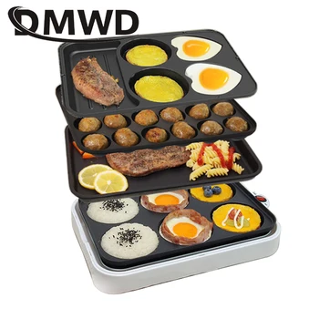 Elektrikli Takoyaki yapımcısı yumurta omlet ocak krep gözleme kızarmış biftek kızartma tavası Chibi Maruko pişirme makinesi ahtapot topları ızgara