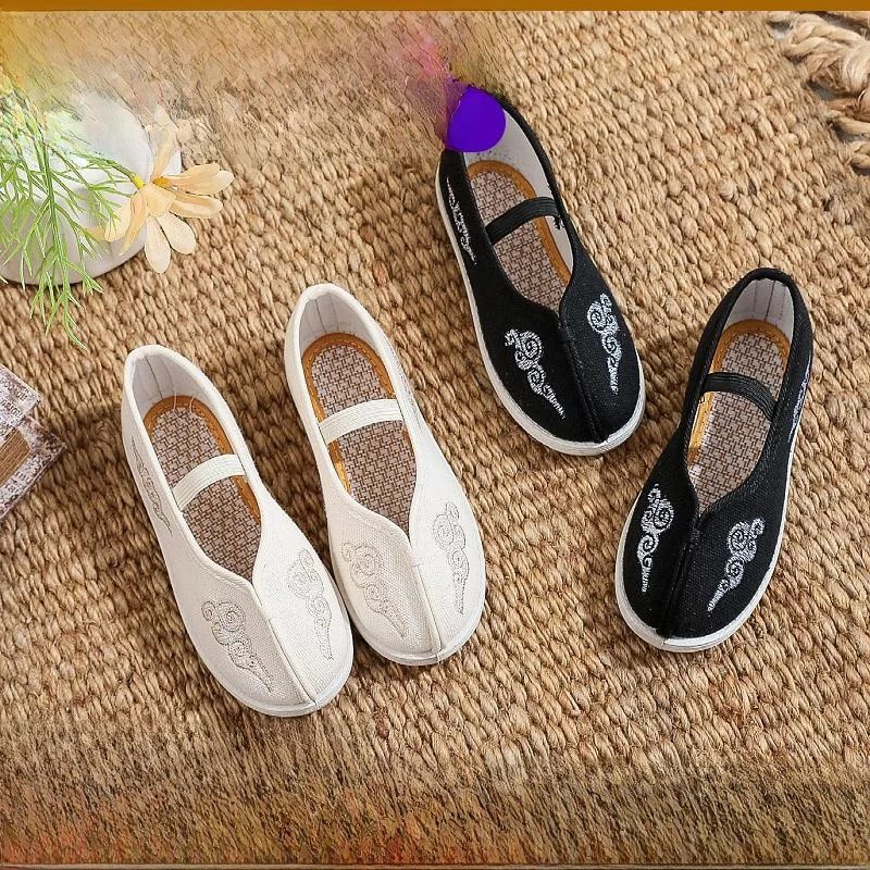 Beijing Style Men's Ancient Chinese Costume Boots Dance Performance Shoes round Toe Water Velvet Material Rabbit Fur 