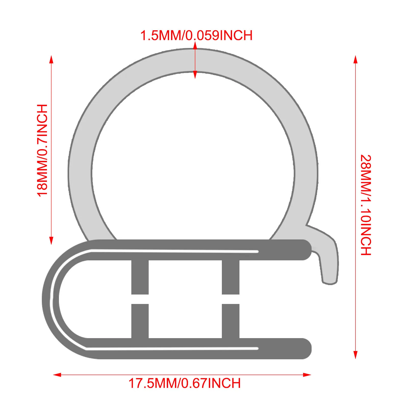 EPDM Seal Strip Door Trim Weatherstrip Sealing with Side PVC Bulb Dust proof Noise Insulation Car Body Accessories SUV Truck