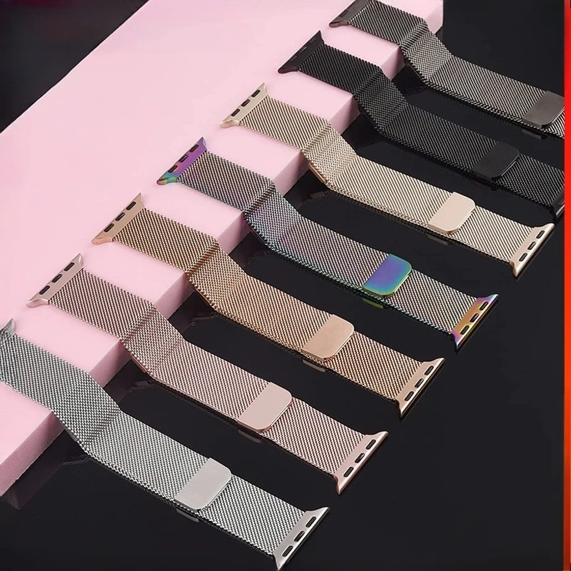 Milanese Loop Edelstahlarmband für Smartwatch Ultra 2 49 mm Serie 10 9 8 7 SE 6 Serie 5 4 3 2