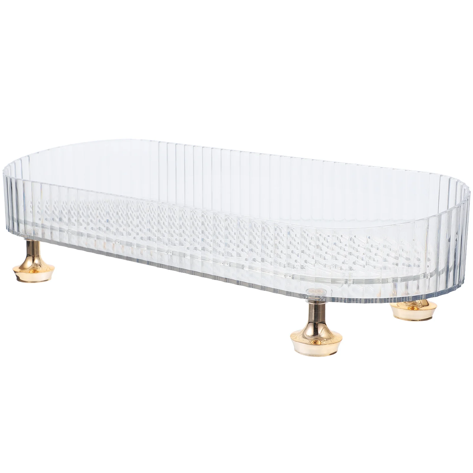 

Countertop Storage Tray For Bathroom Essentials Transparent Soap Holder Multifunctional Drainage Design Space Saving Toiletries