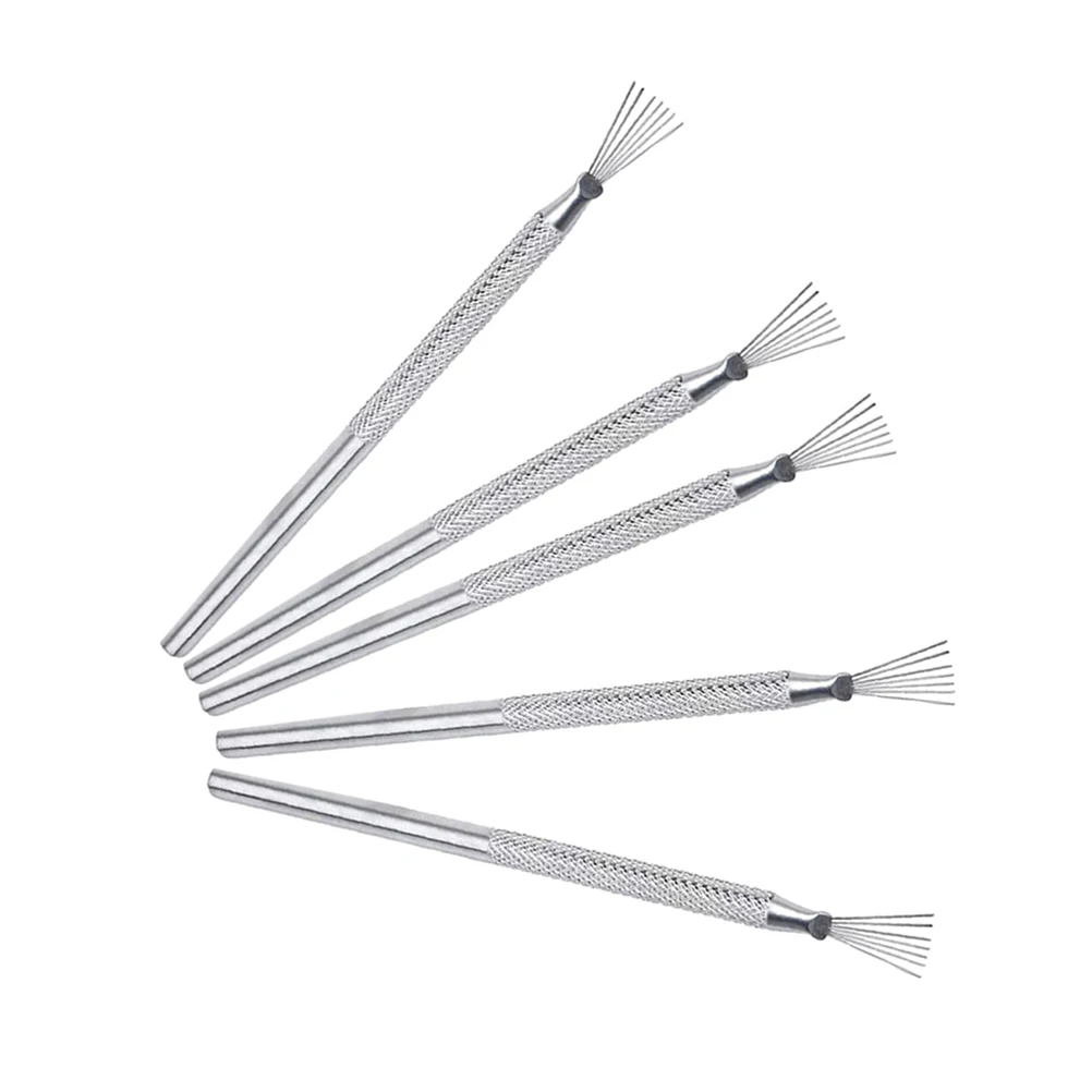 

5 Pcs Clay Needle Tools Aluminum Brush Steel Needles for Pottery Sculpting Detailing Ceramics Carving Modeling Texture