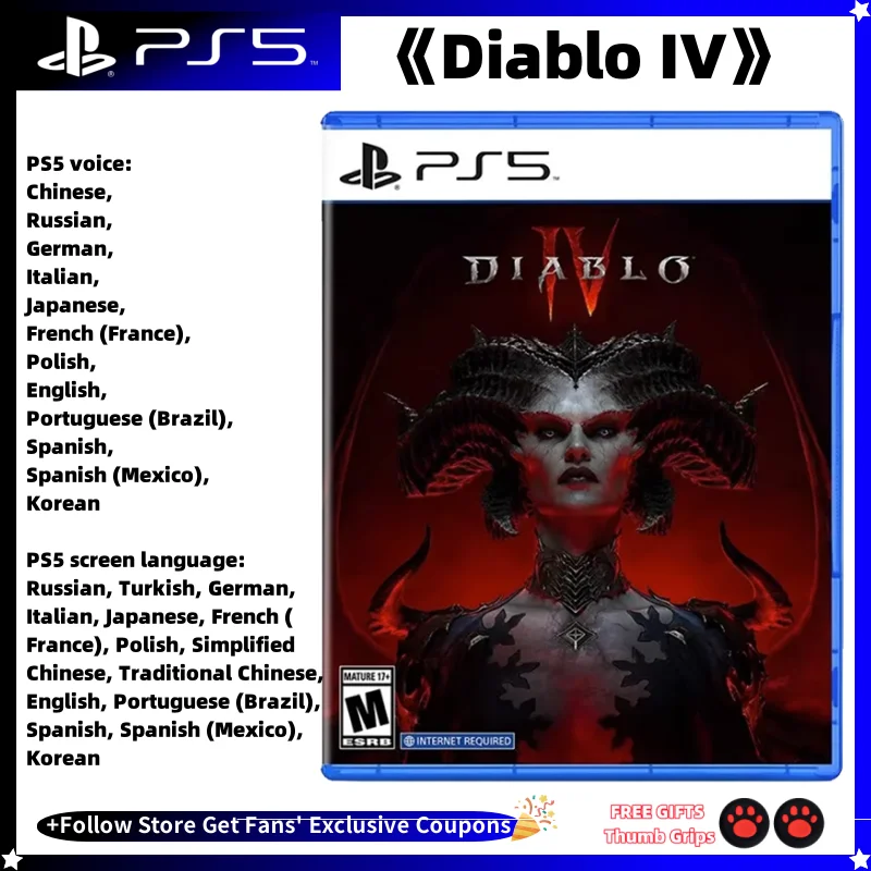 Sony Playstatio5 Genuine New Game CD DiabloIV PS5 Playstation5 Game Card Deal Disk SONY Ps5 Games DiabloIV