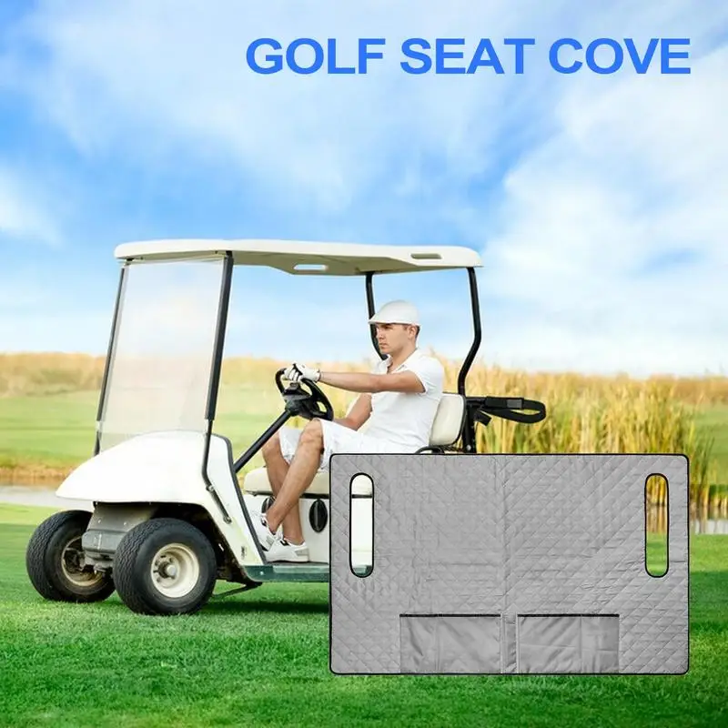 Golf Cart Waterproof Seat Cover Waterproof Golf Cart Seat Towel Blanket Cooling In Summer Warmth In Winter Seat Protectors For 2