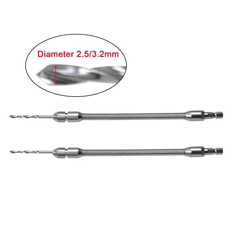 

GREATLH Orthopedic Flexible Drill Bit Soft Bone Drill Detachable Stainless Steel Orthopedic Surgery Instrument 2.5mm/3.2mm