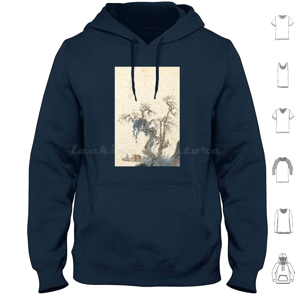 Wilting Tree By The River-Old East Art Sudadera con capucha de algodón de manga larga Manga Anime antiguo Atla Uncle Iroh Jasmine Dragon