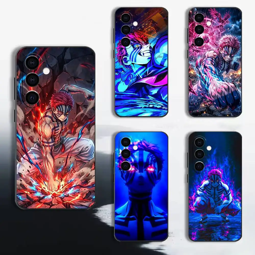 R-Ryomen Sukuna D-Demon Slayer Akaza Phone Case For Samsung A72,A71,A72,A70,A53,A52,A51, Black Soft Cover TPU